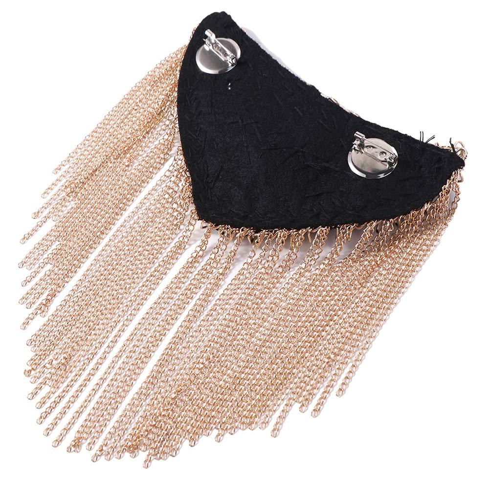 Pearls Tassel Chain Shoulder Board Badge Shoulder Brooches Pearls Tassel Epaulet  Men