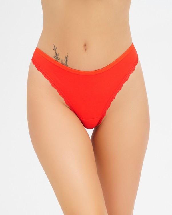 Cotton Thong with Lace Trim ISSA Plus