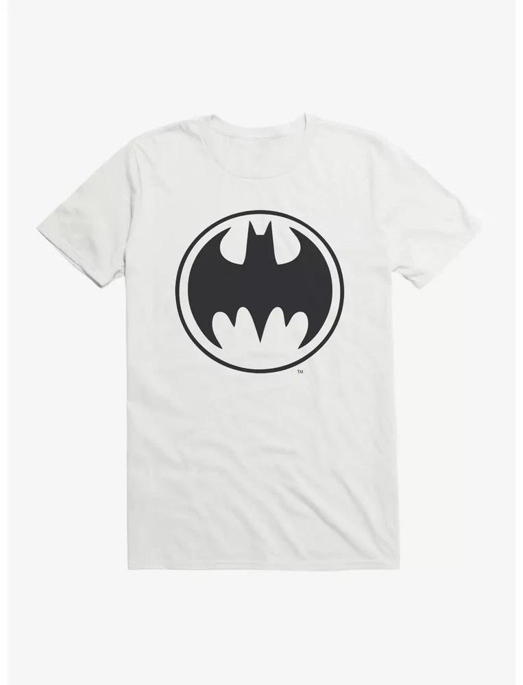 Comics BatUnisex Round Logo White TShirt S