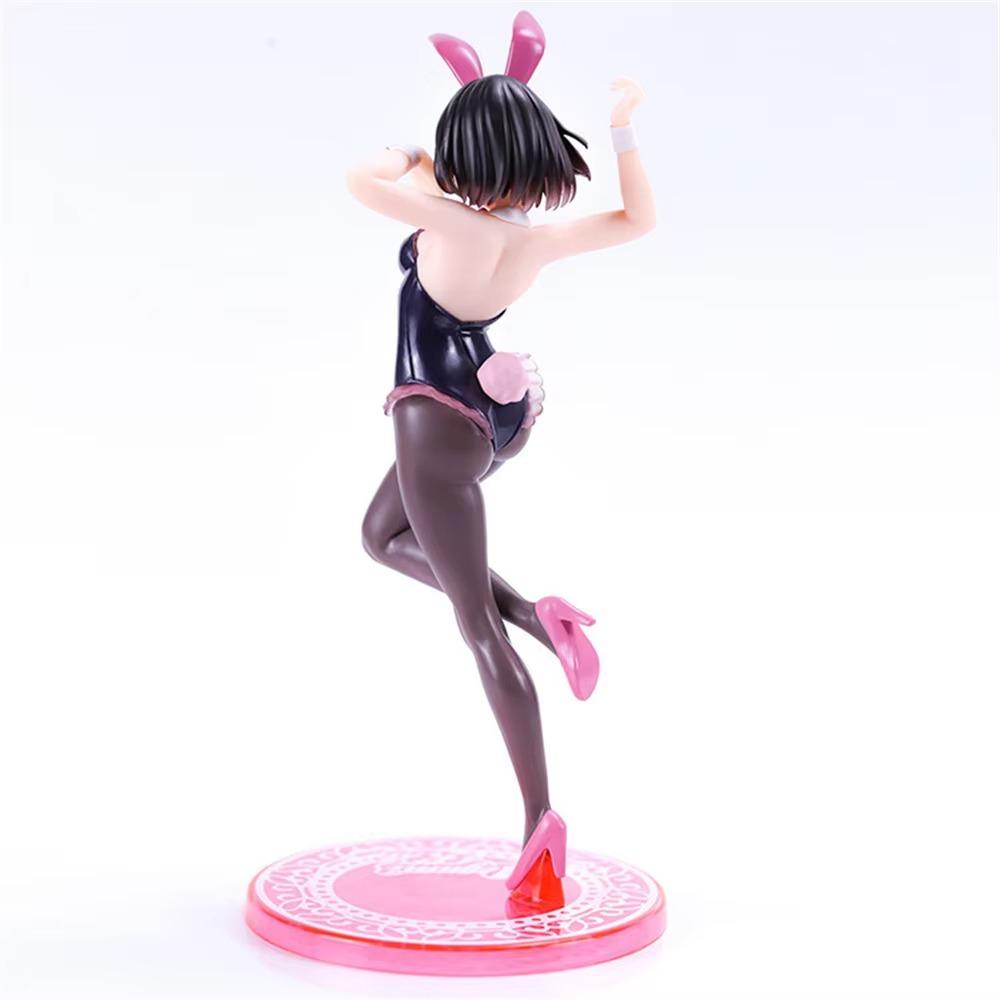 Anime Character Aki Tomoya Bunny Girl Megumi Kato Sexy Standing Posture Car Desktop Ornament Small Figurines & Miniatures