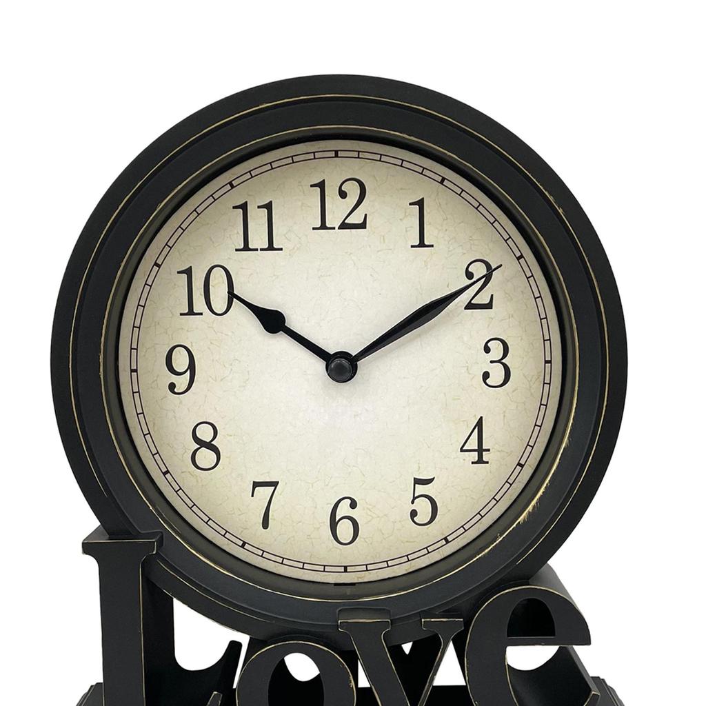 Desk Clock Non Ticking European Style Super Silent Decorative Table Clock Retro for Table Bedroom Indoor Room Decor Desktop