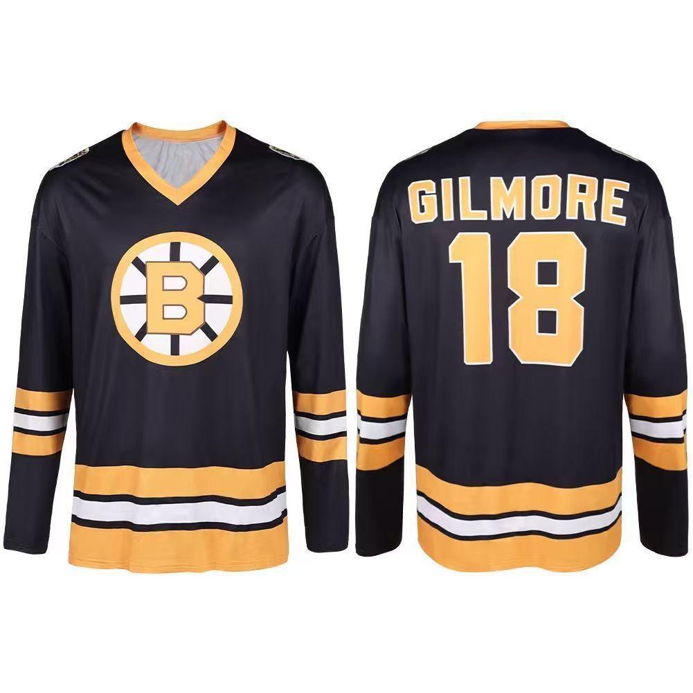 European, American sports v-neck digital printing long-sleeved tide brand letter Ice Hockey jersey