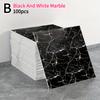 50pcs/100pcs Self-Adhesive Wall Stickers Glossy Marble Pattern Imitation Tile Peel Stick Waterproof Living Room Kitchen Bathroom