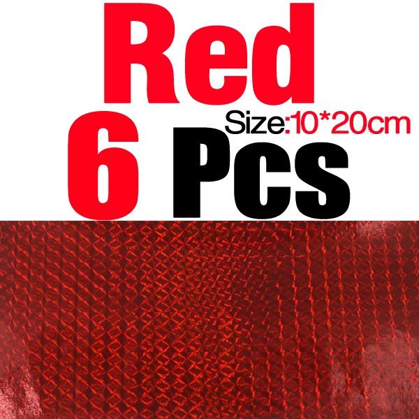 MNFT 6pcs 10*20cm Holographic Adhesive Film Flash Tape For Lure Making Fly Tying Materail Metal Hard Baits Change Color Sticker