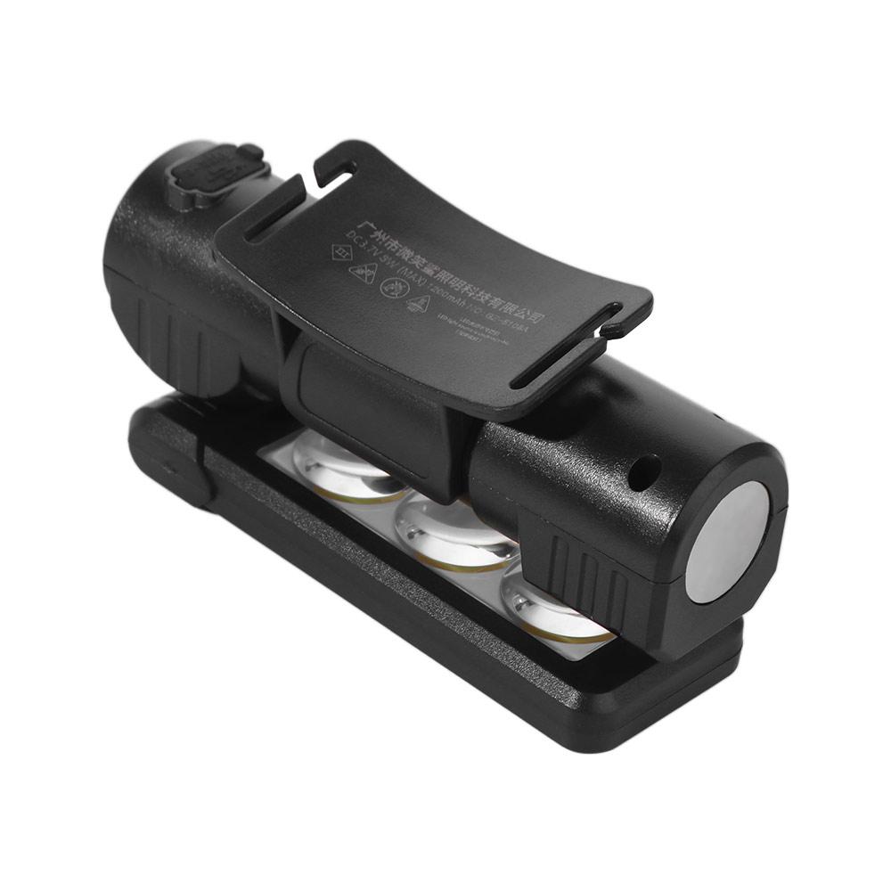 6-Modes Dimming Handheld Worklight 180-Degree Rotation USB Rechargeable Portable Gym Lamp Foldable Portable Waterproof Design