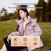 Xiangying Women's Hooded Mid-Length 90% White Duck Down Jacket