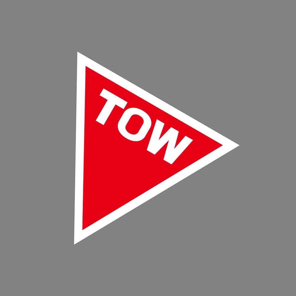 TOW Point Sticker Inverted Triangle Graphics Car Body Vinyl Racing Decal Tow Indicator Self Adhesive Truck Off Road Accessories