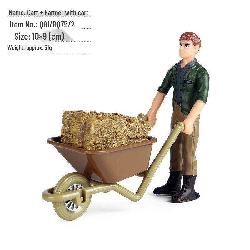 Children s Farm Handcart & Airship Pilot Minifigure Scene Toy