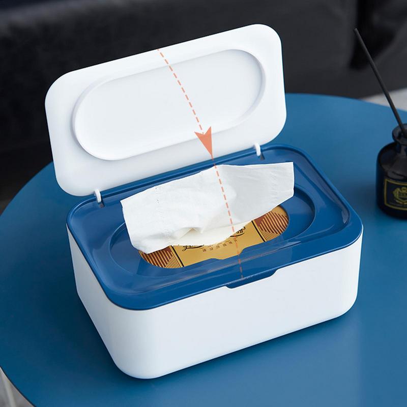 Feuchttücher Spender Staubdichtes Taschentuch Feuchttücher Etui mit Deckel Multifunktionaler Babyfeuchttuch Halter Große Kapazität Dichtungsbehälter Etui