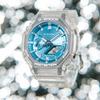 Casio G-SHOCK GA-2100BM-7A2 Analog Digital Watch Clear Sky Blue Skeleton Men's