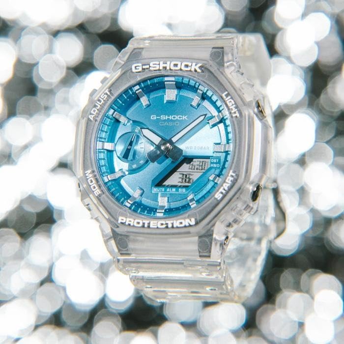 Casio G-SHOCK GA-2100BM-7A2 Analog Digital Watch Clear Sky Blue Skeleton Men's