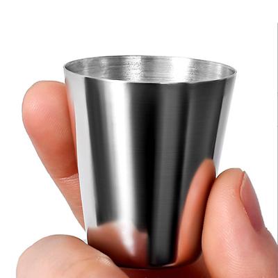 12Pcs Stainless Steel Shot Glasses with Leather Case Espresso Shot Cups Barware Drinking Vessel Camping Home Restaurant Mug