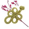 Five Leaves Shape Chinese Cheongsam Knot Button Closure Ribbon Gold Wire Fastener Hanfu Tang Shirt Suit DIY Sewing Craft