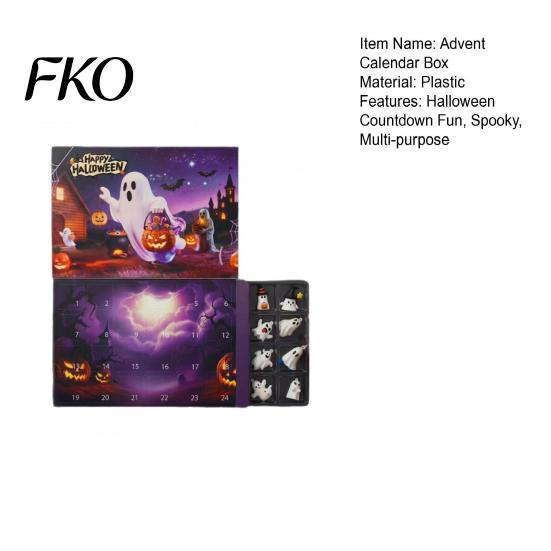 Halloween Surprise Calendar Advent 2026, 24 Day Countdown Box with Figures, Gift Spooky Holiday for Kids, Party Decor & Daily Fun For