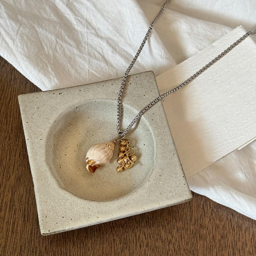 Jewelry Shell Pendant Necklace Scallop Ocean Style Beach Choker Trendy Conch Clavicle Chain  Summer