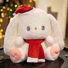Cute Cartoon Soft Christmas Rabbit Plush Toy Rabbit Doll Childrens Comfort Doll Christmas Birthday Gift