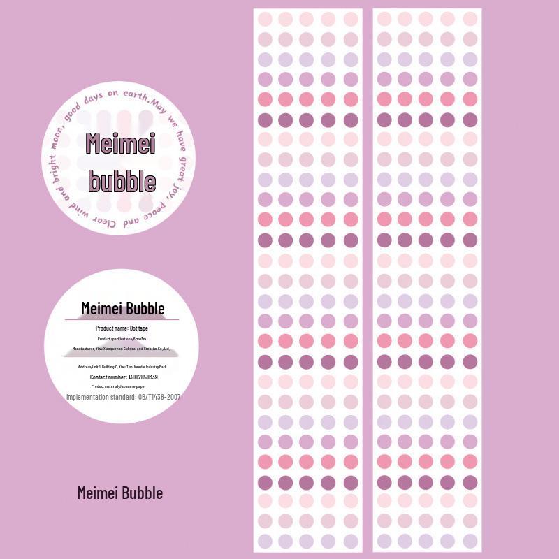 Polka Dot Washi Tape Stickers for Journaling - Small Round Labels