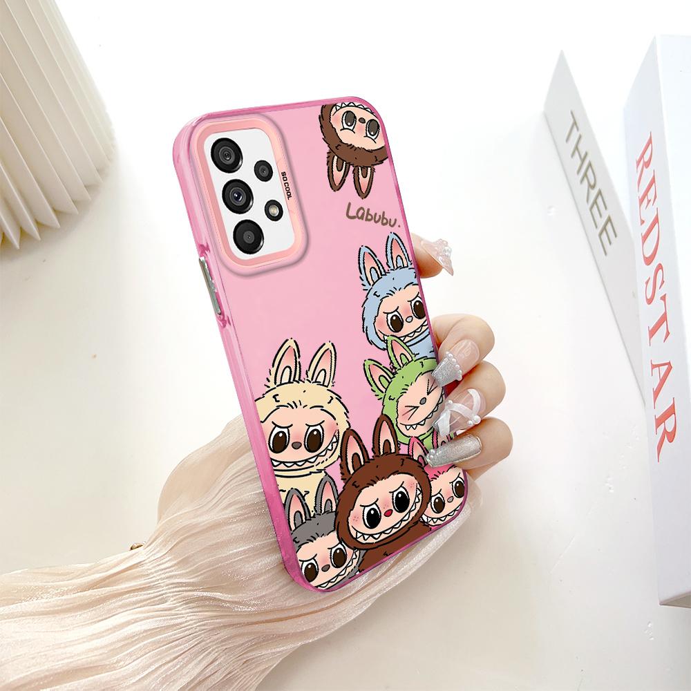 Maľovaný Vzor Farebný Strieborný Obojstranný Tvrdý Kryt Nárazuvzdorný Proti pádu Puzdro na telefón pre Samsung