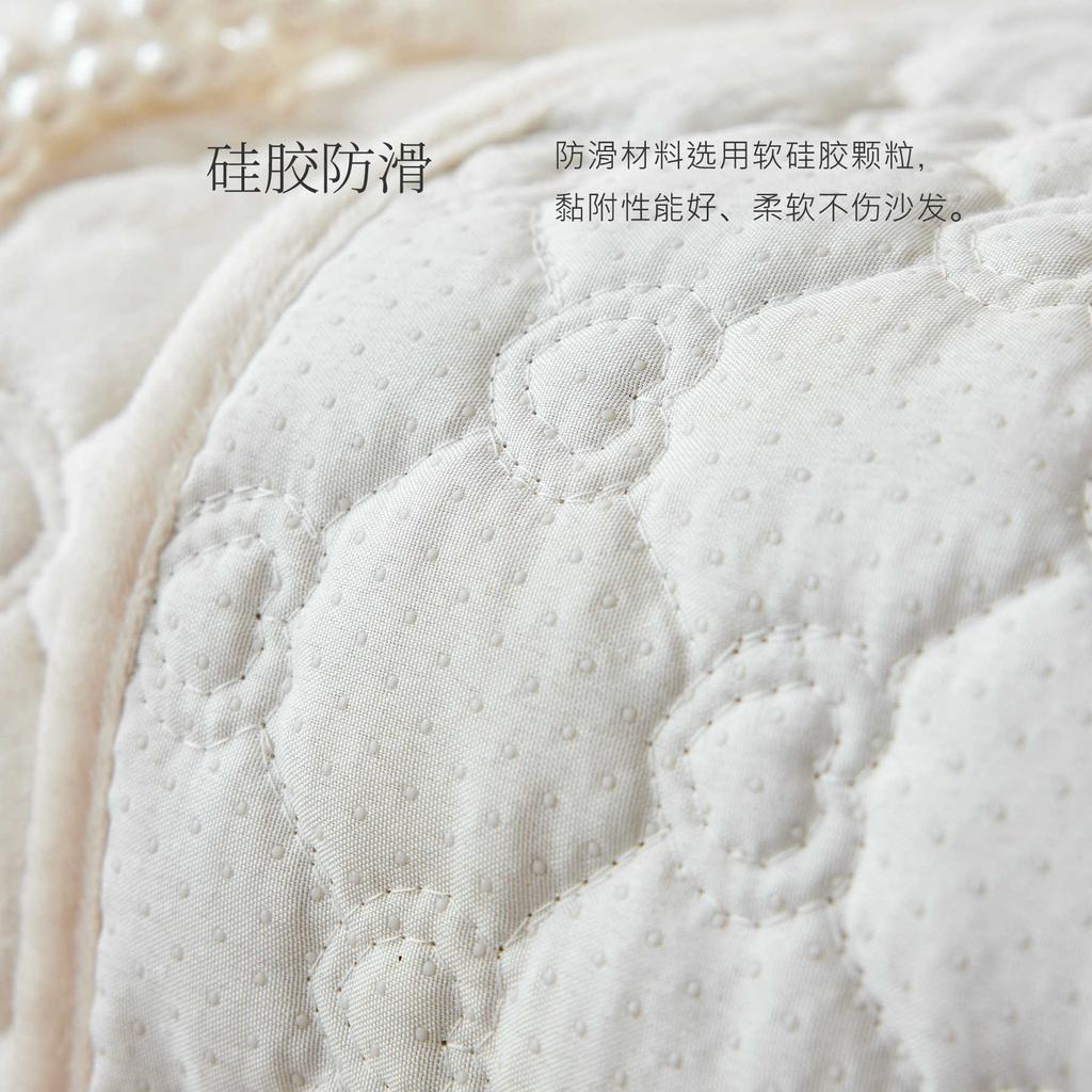 Crystal Velvet Solid Color Sofa Cushion Cover Autumn And Winter Simple Living Room Sofa Cover Full Cover Backrest Towel