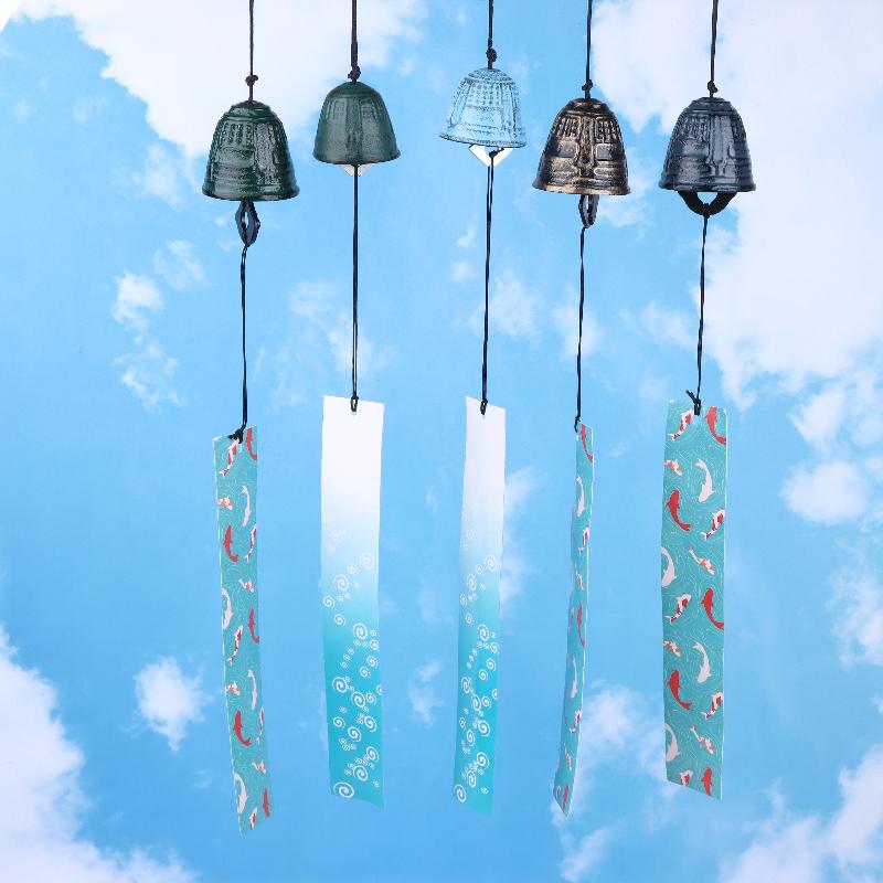 Creative Cast Iron Wind Chime Hanging Decoration Metal Retro Hanging Leaf Bell Balcony Outdoor Garden Hanging Decoration