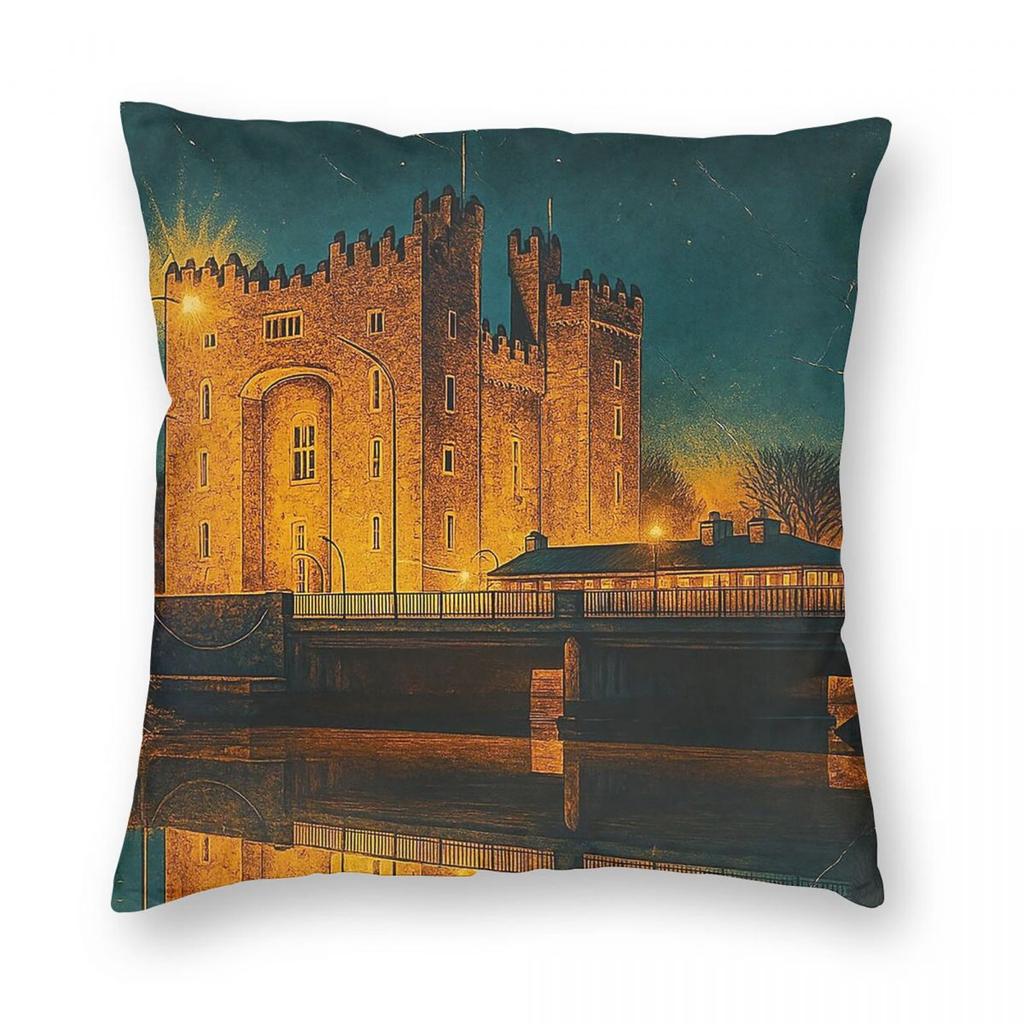 Bunratty Castle Folk Park Square Pillowcase Polyester Linen Velvet Printed Zip Decor Pillow Case Home Cushion Cover