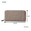 Inden-ya Inden CHEVRON Wallet with Zipper, Traditional Craftsmanship, Koshu Inden Deer Leather, Lacquered, Original Brand (No. 7605)