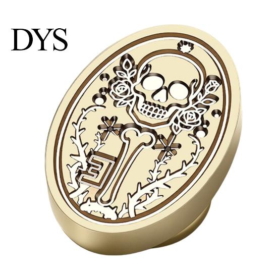 Crafting Stamp Replacement Brass Wax Seal Head, Vintage Key Pattern Embossed Sealing Accessories Head for Envelope Journal Gift Packaging Invitation