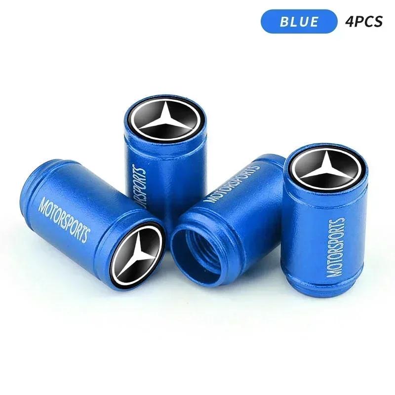4Pcs Wheel Tire Valve Air Stem Cap Duust Covers Car Styling For Mercedes Benz W206 Class C200L W204 GLA W213 W212 Car Ornaments CZ2