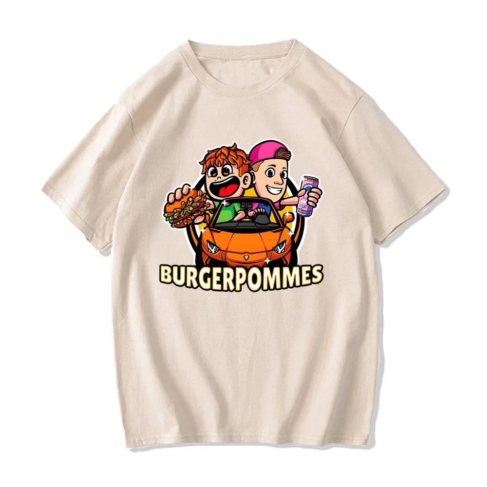 Burgerpommes 2 LukasBurger Trička Kreslený Grafický Potisk Tričko Marvin Vlogt ICrimax Tričko Bavlna Pánská Dámská Trička Unisex