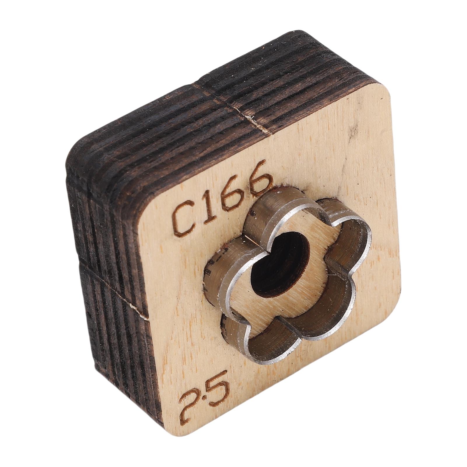 

Leather Cutting Die with Wood Base Flower Shape Punching Mold for Keyring Making Crafting Projects
