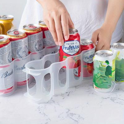 Beer Can Organizer Holder Silicone Stacker Cans Fridge Mat Beverages Rack Stacking Tool Storage Stand Wine Bottle Holder