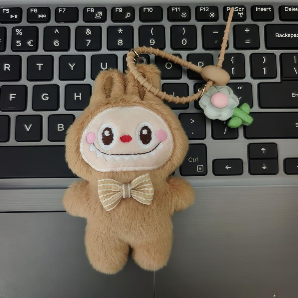 Versatile Labubu Plush Doll Dopamine Creative Doll Cute Girl Heart Bag Pendant Labubu Hanging Decoration