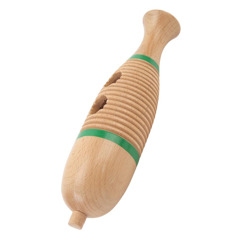 Fish Shaped Guiro Wooden Latin Percussion Musical Instruments with Rhythm Stick L for Kindergarten