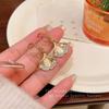 Cat's Eye Stone Ginkgo Biloba Earrings, Women's Light Luxury, High-end Sense of Unique Personality Earrings, New Earrings