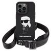 Karl Lagerfeld Klhcp15Xscbsknk Iphone 15 Pro Max 6.7 Hardcase Czarny/Black Crossbody Silicone Ikonik