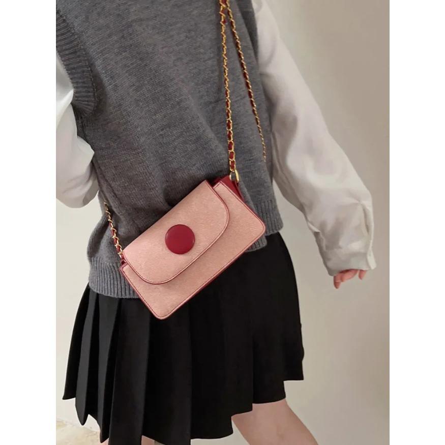 Niche Textured Mini Crossbody Bags For Women High-end Patchwork Versatile Chain Small Square Package New Female One Shoulder Bag