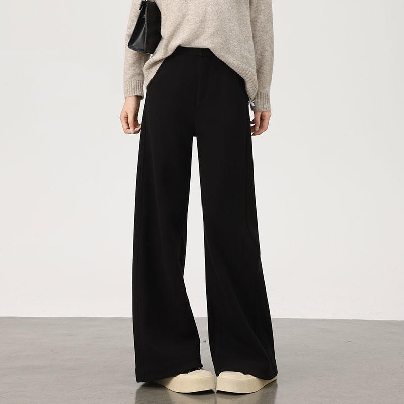 

XVRV2025 Women s Autumn/Winter Wool-Acetate Wide-Leg Buttoned Pants L (115-130 lbs)
