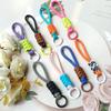 Creative Braided Lanyard Keychain For Phone Case Women Anti Lost Knot Rope Strap Car Key Chains Diy Accessories Fashion Keyring
