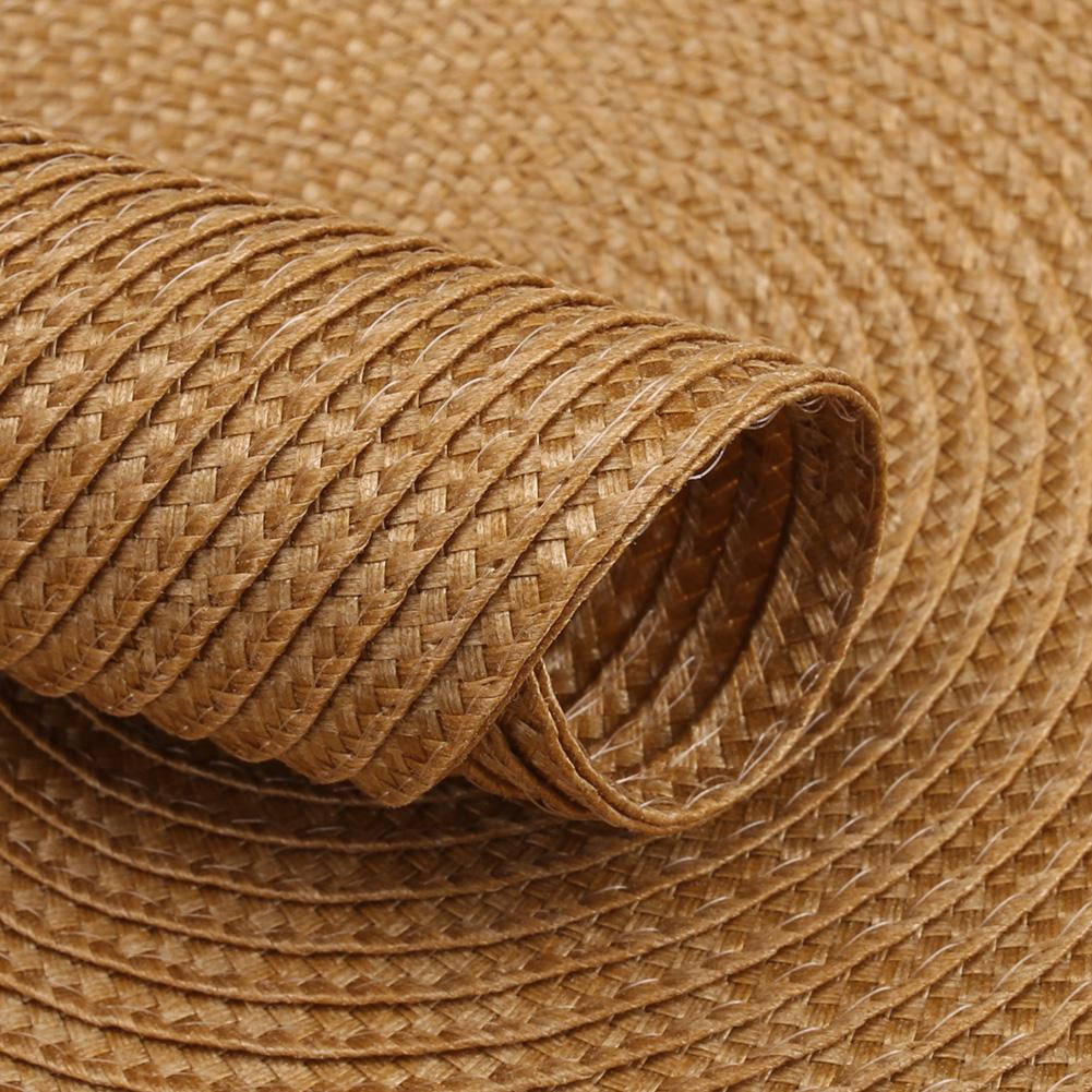 Set of 6 Round Braided Table Mat Washable Placemats Non Slip Heat Resistant for Kitchen Dining Tables Pad With 6Pc Cup Coasters