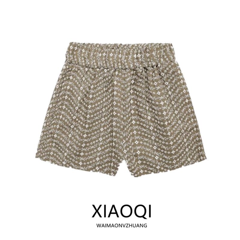 Fashion Style 2024 Summer New Women's Clothing Cut Out Embroider High Waist Casual Shorts 8073086 403