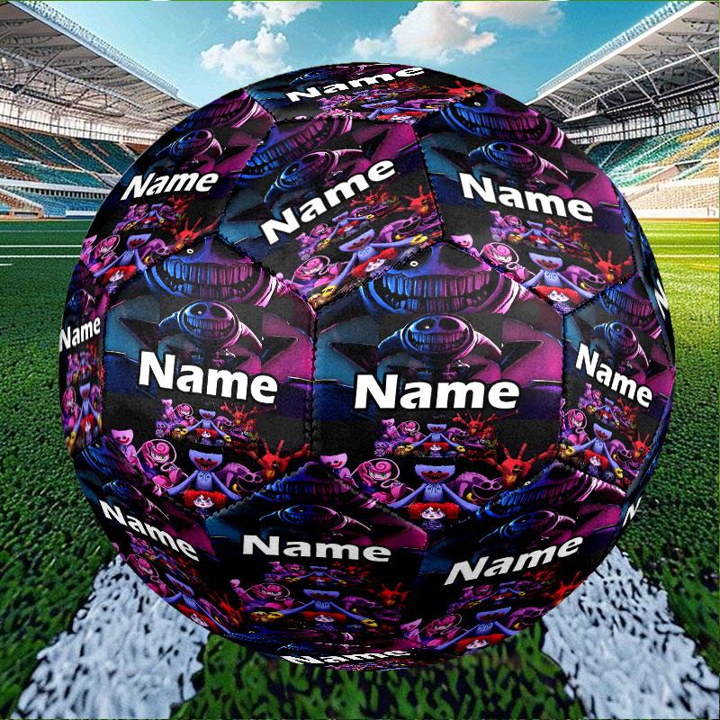 Custom Name Personalized Poppy Playtime Print Size 5 Soccer Ball Training & Match Football, for Team, Kicking, Gift for Football Enthusiasts