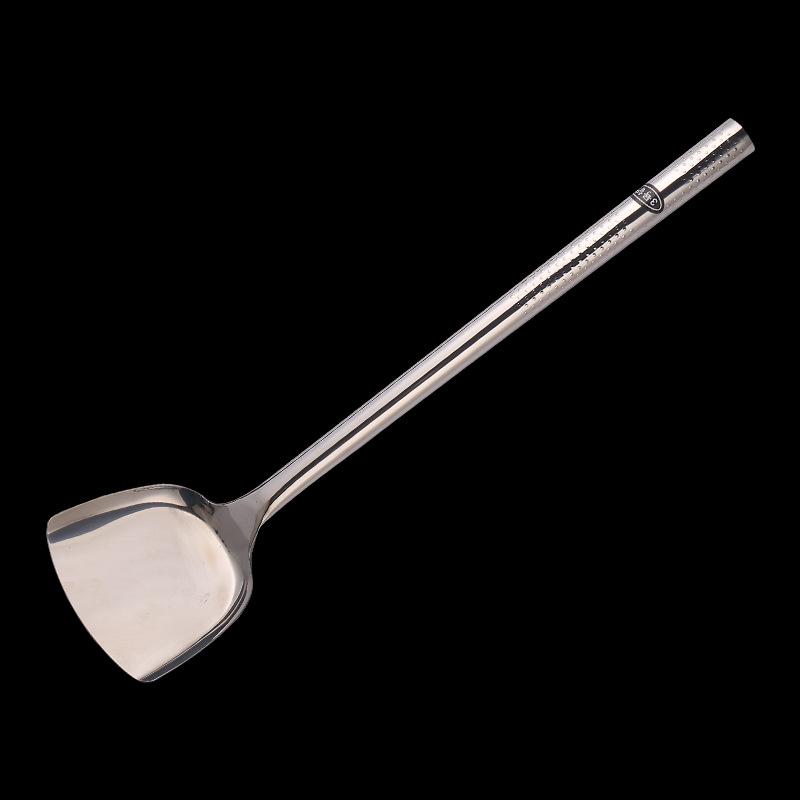Stainless Steel Long-handled Large Chef's Wok, Thickened Strainer, Spatula, Rice Spoon, Special Serving Spoon for Canteens