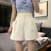 Women's High Waist Black Casual A-line Summer Sports Shorts - Loose Fit, Wide Leg, 2026