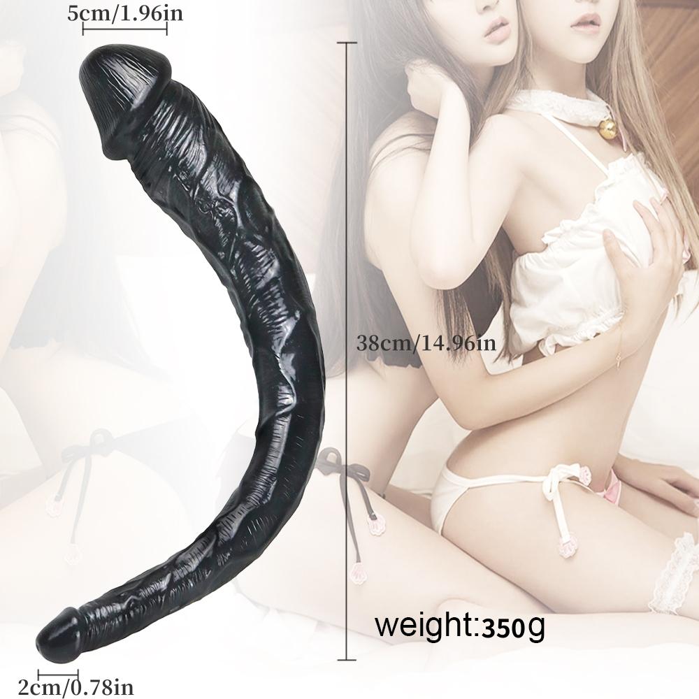 Double Head Dildo Long Realistic Dildo Double Ended Dildo Flexible Penis for Women Masturbator Sex Toys