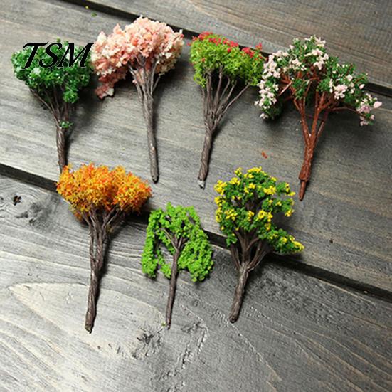 Ornament Plant Miniature Mini Different Shape Plastic Pots Fairy Metal Dollhouse Tree for Home Garden