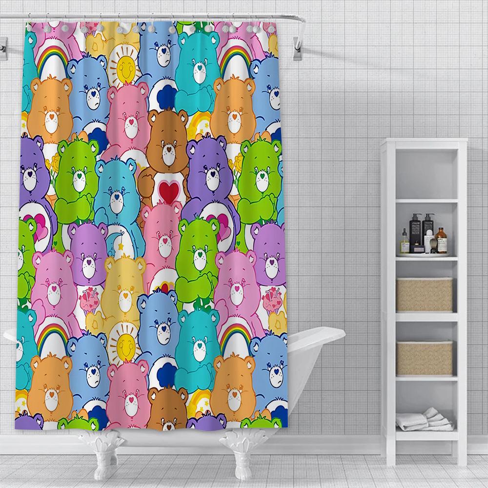 Care Rears Shower Curtain Waterproof Polyester Fabric Paint Colorful Bath Curtains Home Bathroom Decor Curtain With Hook