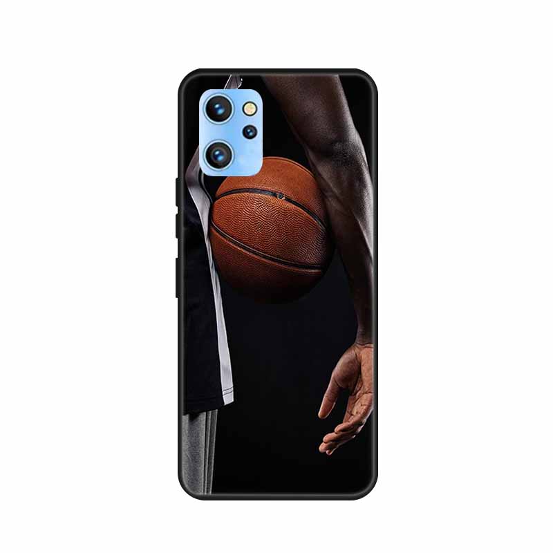 Etui do telefonu Umidigi A13 Pro 2022 Kwiaty Czarny Silikonowy Tylny Pokrowiec Miękki Pokrowiec TPU Do Umidigi A13S Etui A 13 S Coque Funda Torba