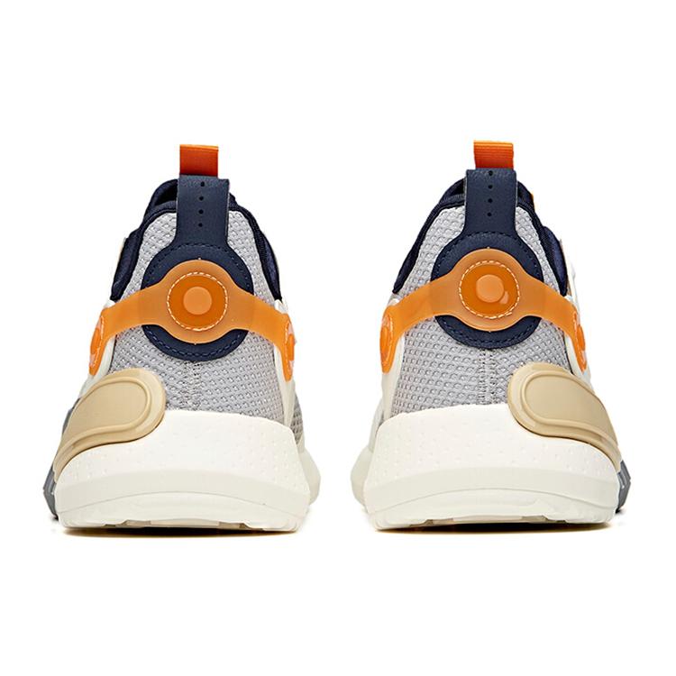 Anta Life Collection Casual Shoes Men's Low Top Ivory White/Floating Cloud Gray/Turquoise Blue 112128800-3