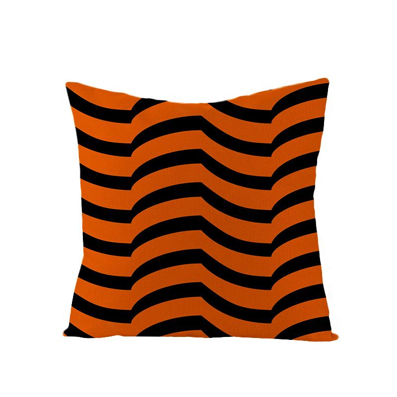 New Home Furnishings Halloween Polyester Pillow Case Home Pumpkin Ghost Fire Cushion Waist Pillow Case