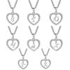 Concise Heart Alphabet Hollowed Jewelry Neck Unisex Necklace Chain Pendant Decor